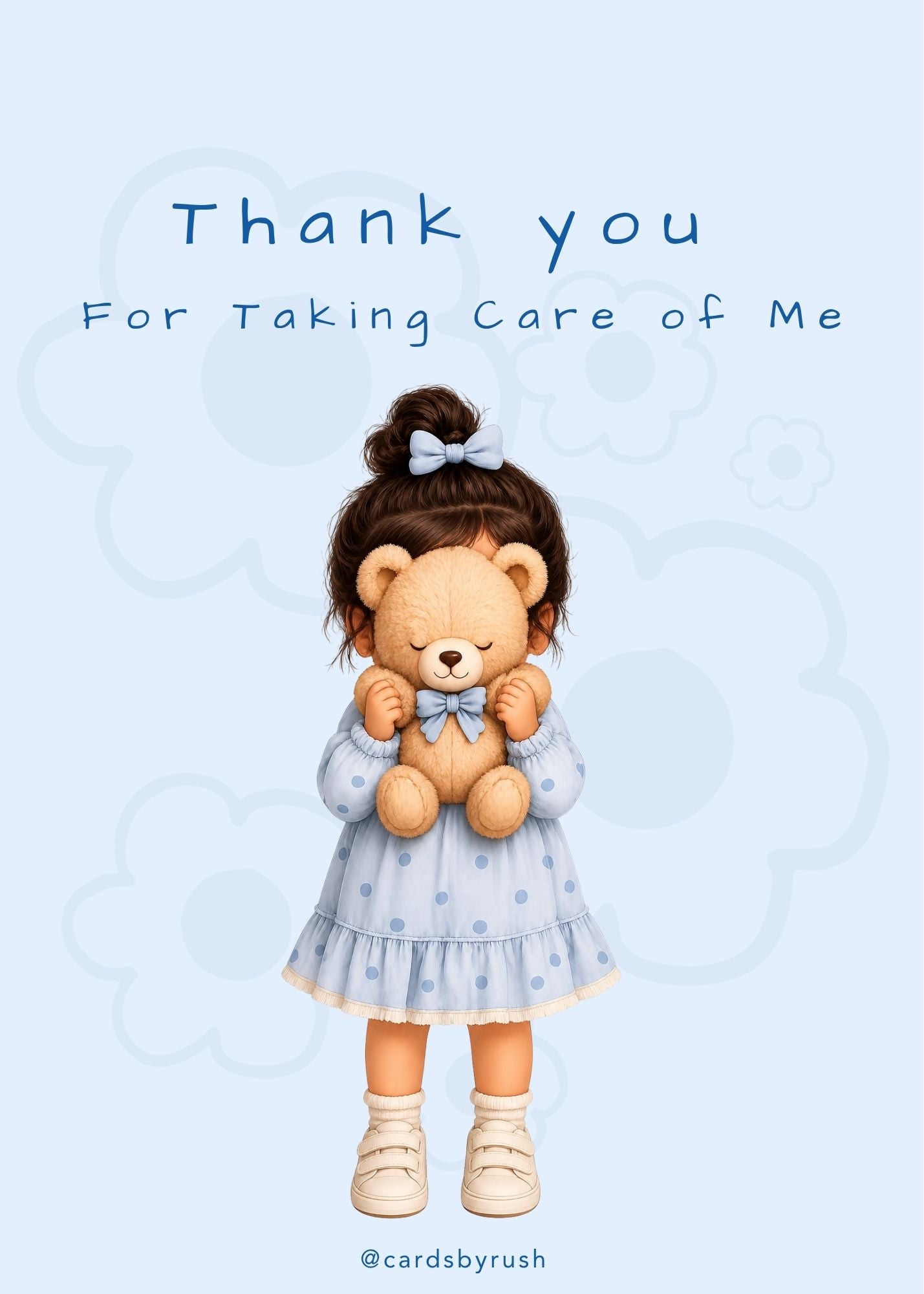 Thank You for Taking Care of Me | Printable Appreciation Card |5x7 PDF | Instant Download